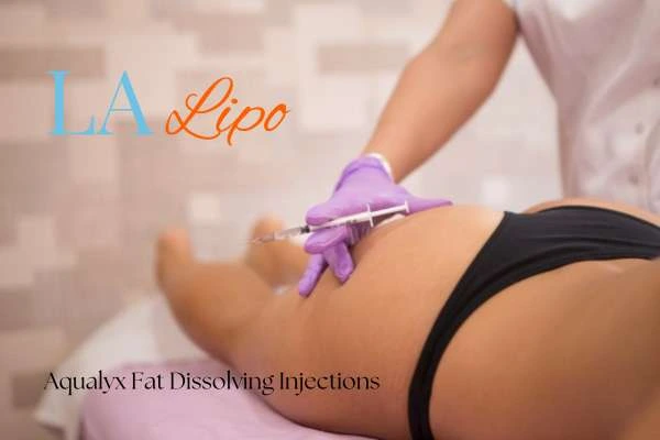 Woman having fat dissolving injections Kirkstall on thighs