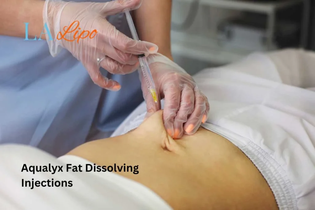 woman having fat dissolving injections Kirkstall in the stomach