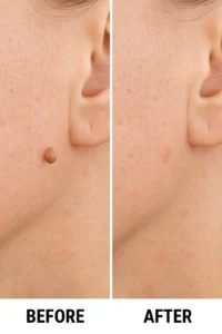 Skin tags removal Kirkstall before and after