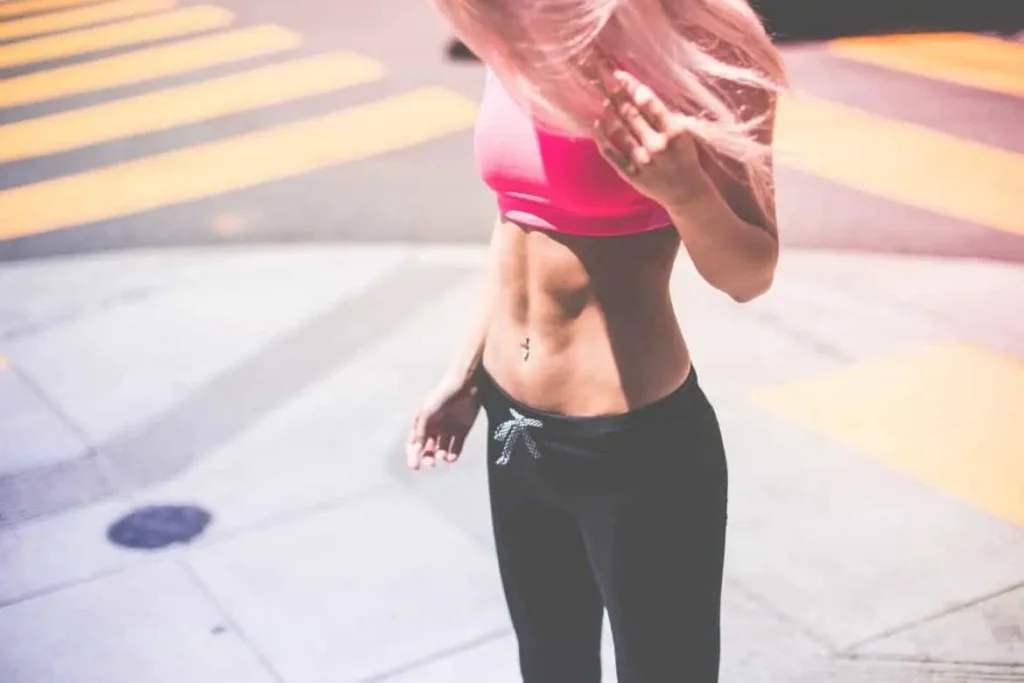 Woman with toned stomach after LA-EMS Body Sculpting Treatment Kirkstall